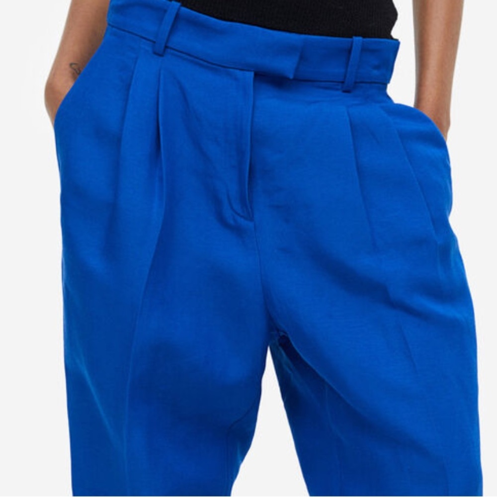 H&M Women's Vibrant Blue Wide Leg Pants - Picture 2 of 3